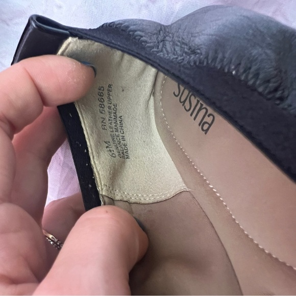 Susina Black Leather Ballet-style Flats size 6.5 - Picture 5 of 7